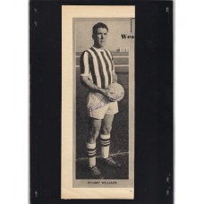 Autographed portrait of West Bromwich Albion (WBA) footballer Stuart Williams.
